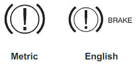 This light comes on briefly when the ignition key is turned to ON/RUN.