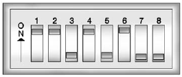 Example of Eight Dip Switches with Two Positions