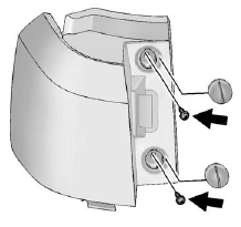 3. Remove the two screws securing the taillamp assembly.