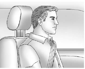 Adjust the head restraint so that the top of the restraint is at the same height as the top of the occupant's head. This position reduces the chance of a neck injury in a crash.