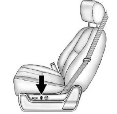 To recline a power seatback, if equipped: