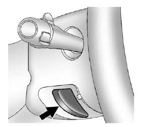 The tilt lever is located on the lower left side of the steering column.