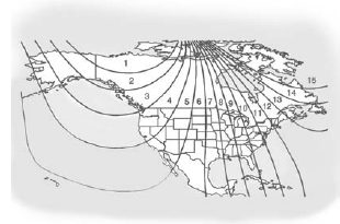 2. Find the vehicle's current location and variance zone number on the map.