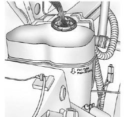 3. Fill the coolant surge tank with the proper mixture to the FULL COLD mark.