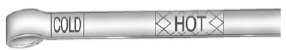 4. Check both sides of the dipstick, and read the lower level. The fluid level must be in the COLD area, below the cross-hatched area, for a cold check or in the HOT or cross-hatched area for a hot check. Be sure to keep the dipstick pointed down to get an accurate reading.