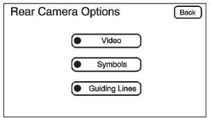 4. Select the Video screen button.