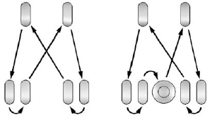 Use this rotation pattern when rotating the tires if the vehicle has dual rear wheels (except polished forged aluminum wheels).