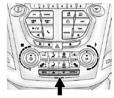 MENU: Press this button to get to the Trip/Fuel Menu and the Vehicle Information