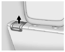 2. Lift the lever on the top of the seatback.