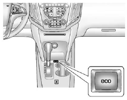 Press the “eco” (economy) button by the shift lever to turn this feature on or
