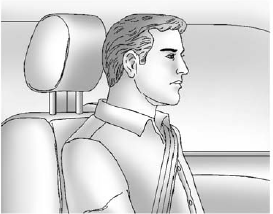 Adjust the head restraint so that the top of the restraint is at the same height as the top of the occupant's head. This position reduces the chance of a neck injury in a crash.