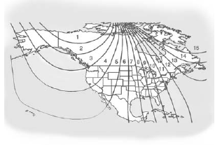 2. Find the vehicle's current location and variance zone number on the map.