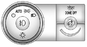 The exterior lamps control is located on the instrument panel to the left of the steering wheel.