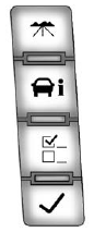 The DIC buttons are located on the instrument panel, next to the steering wheel.