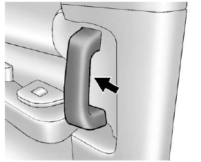 To open a rear access door from the inside, first open the front door.