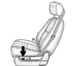 To adjust a power seat, if equipped: