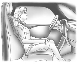 If a person of adult-size is sitting in the right front passenger seat, but the off indicator is lit, it could be because that person is not sitting properly in the seat. If this happens, use the following steps to allow the system to detect that person and enable the right front passenger frontal airbag: