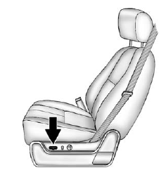 To adjust a power seat, if equipped: