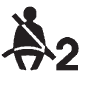 For vehicles equipped with the passenger safety belt reminder light, several seconds after the engine is started, a chime sounds for several seconds to remind the front passenger to buckle their safety belt. The passenger safety belt light flashes and then stays on solid until the belt is buckled. This cycle continues several times if the passenger remains or becomes unbuckled while the vehicle is moving.