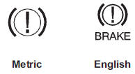 The brake indicator light should come on briefly as the engine is started. If