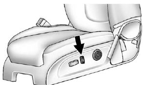 To adjust a power seatback, if equipped: