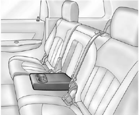 Vehicles with a rear seat armrest have two cupholders. Pull the armrest down to access the cupholders.