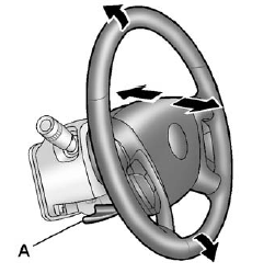 To adjust the steering wheel: